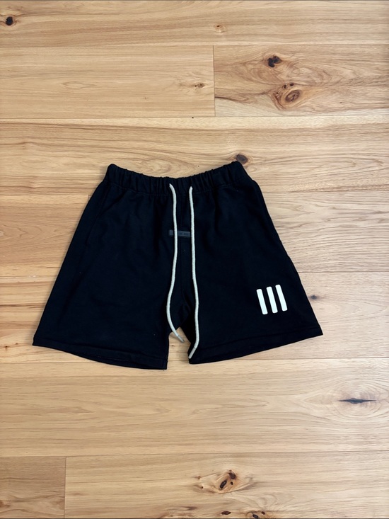 Essentials Other - Essentials Black Shorts with White Stripe Accents